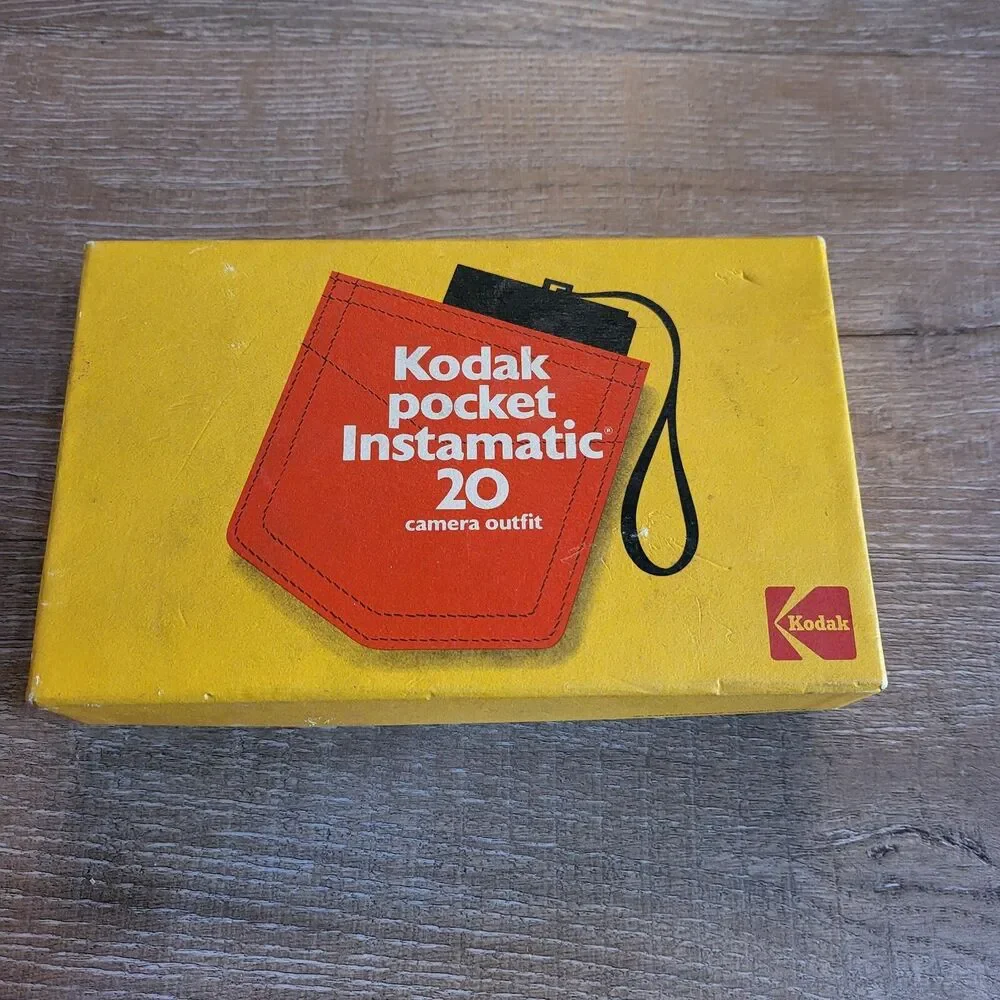Vintage Kodak Pocket Instamatic 20 Camera w/ Box, Papers